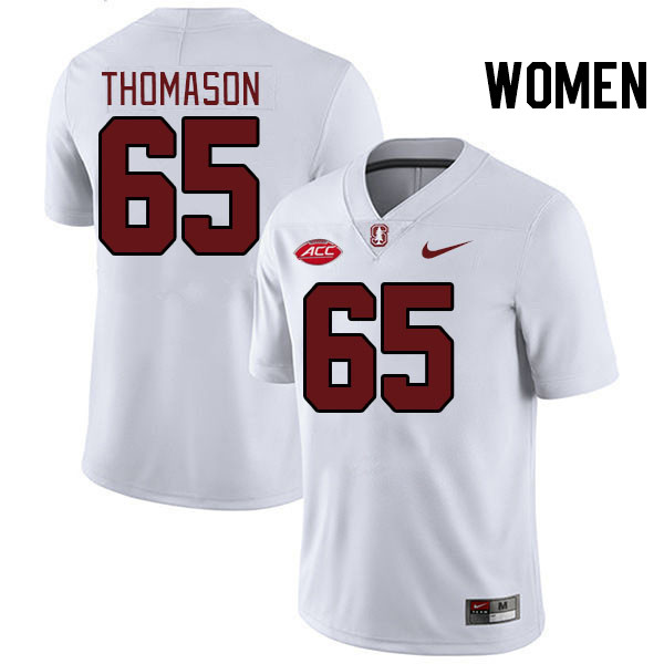 Women #65 Allen Thomason Stanford Cardinal 2024 ACC Conference College Football Jerseys Stitched-Whi